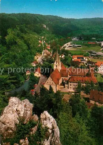 AK / Ansichtskarte Blaubeuren Fliegeraufnahme Kloster und Blautopf Kat. Blaubeuren