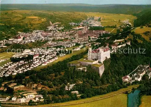 AK / Ansichtskarte Eichstaett Oberbayern Fliegeraufnahme Stadtblick mit Willibaldsburg Kat. Eichstaett