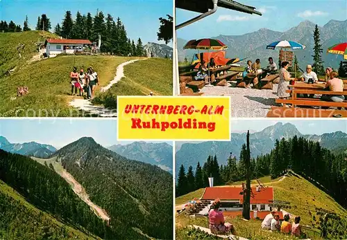 AK / Ansichtskarte Ruhpolding Unternberg Alm Sonnenterrasse Alpenrundblick Drachenflugplatz  Kat. Ruhpolding