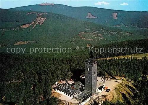 AK / Ansichtskarte Braunlage Fliegeraufnahme Wurmbergschanze und Brocken Kat. Braunlage Harz