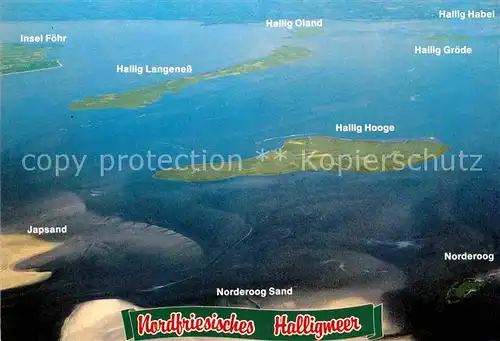 AK / Ansichtskarte Nordfriesland Fliegeraufnahme Halligmeer Kat. 