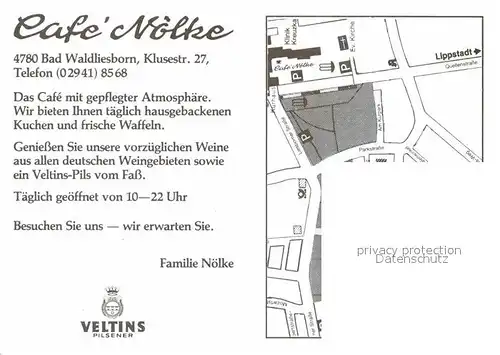 AK / Ansichtskarte Bad Waldliesborn Cafe Noelke Terrasse Kat. Lippstadt
