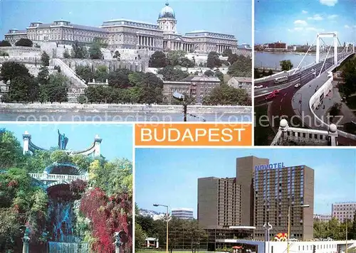 AK / Ansichtskarte Budapest Prager Burg Bruecke Gellert Wasserfall Novotel Kat. Budapest