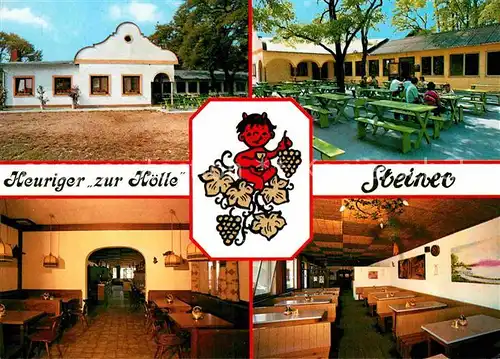 AK / Ansichtskarte Podersdorf Neusiedler See Weingut Steiner Original Hoellenwein Heuriger zur Hoelle Gartenrestaurant