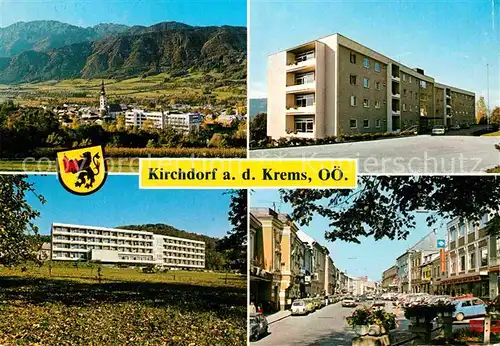 AK / Ansichtskarte Kirchdorf Krems Panorama Alpen Altersheim Hauptplatz Innenstadt Kat. Kirchdorf an der Krems