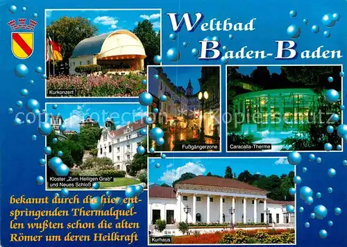 AK / Ansichtskarte Baden Baden Caracalla Therme Kurhaus Kloster Zum Heiligen Grab  Kat. Baden Baden