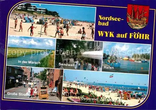 AK / Ansichtskarte Wyk Foehr Marsch Sandwall Hafen Grosse Strasse  Kat. Wyk auf Foehr