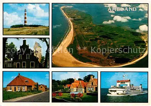 AK / Ansichtskarte Ameland Faehre Fliegeraufnahme Leuchtturm  Kat. Niederlande