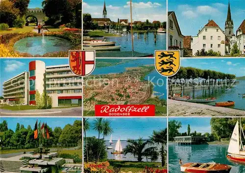 AK / Ansichtskarte Radolfzell Bodensee Park Hafen Sanatorium Denkmal  Kat. Radolfzell am Bodensee