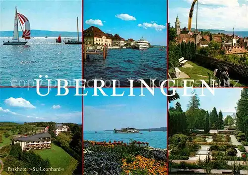 AK / Ansichtskarte ueberlingen Bodensee Seepartie Faehre Parkhotel St Leonhard Park Kat. ueberlingen