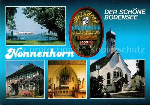 AK / Ansichtskarte Nonnenhorn Bodensee Fuehre Gasthaus Kapelle Inneres