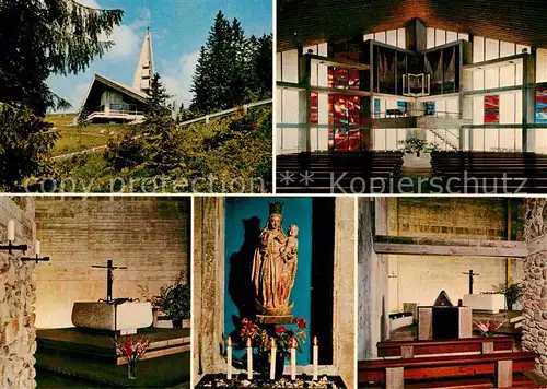 AK / Ansichtskarte Feldberg Schwarzwald Kirche der Verklaerung Christi Inneres Altar Marienbild Kat. Feldberg (Schwarzwald)