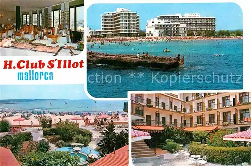 AK / Ansichtskarte Mallorca Club S Illot Speisesaal Strand Panorama Kat. Spanien