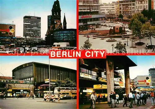 AK / Ansichtskarte Berlin Kaiser Wilh Gedaechtniskirche Bahnhof Kurfuerstendamm Kat. Berlin