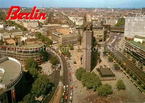 AK / Ansichtskarte Berlin Fliegeraufnahme Kaiser Wilhelm Gedaechtniskirche Breitscheidplatz Kat. Berlin