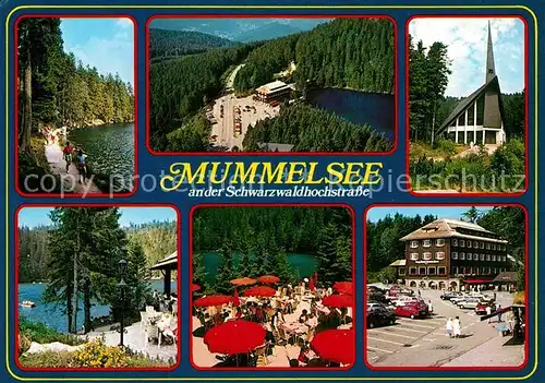 AK / Ansichtskarte Mummelsee Seepartien Kirche Hotel Mummelsee Terrasse Kat. Seebach