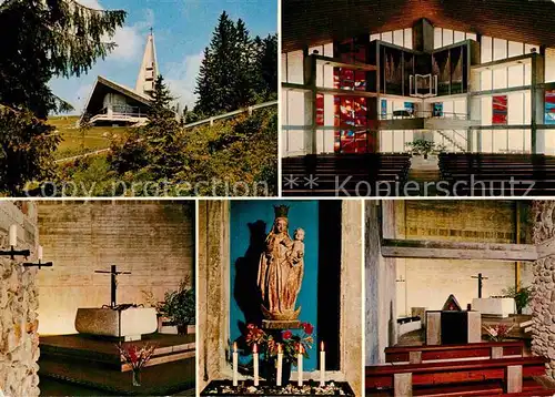 AK / Ansichtskarte Feldberg Schwarzwald Kirche der Verklaerung Christi Inneres Altar Maria mit Kind Kat. Feldberg (Schwarzwald)