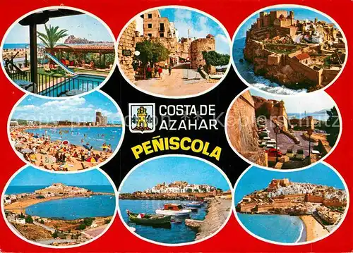 AK / Ansichtskarte Peniscola Teilansichten Schloss Hafen Kat. Spanien