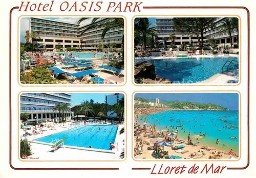 AK / Ansichtskarte Lloret de Mar Hotel Oasis Park Schwimmbad Strand Kat. Costa Brava Spanien
