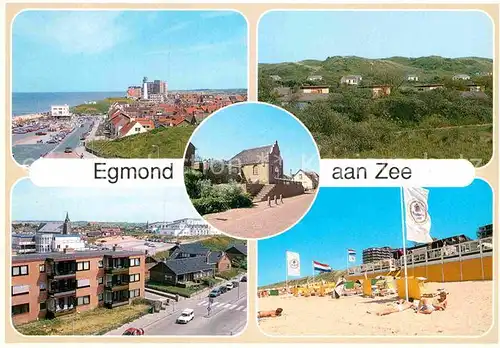AK / Ansichtskarte Egmond aan Zee Promenade Bungalows Strand Kat. Niederlande