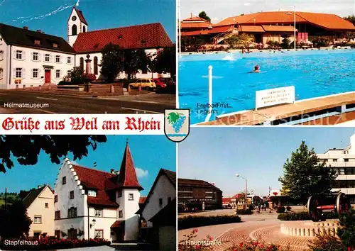 AK / Ansichtskarte Weil am Rhein Heimatmuseum Laguna Freibad Stapfelhaus Hauptstrasse Kat. Weil am Rhein