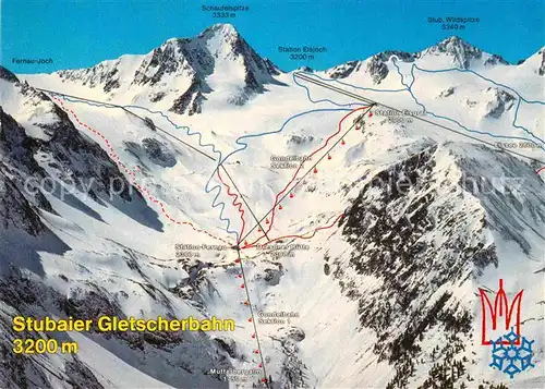 AK / Ansichtskarte Seilbahn Stubaier Gletscherbahn Stubaital Tirol  Kat. Bahnen