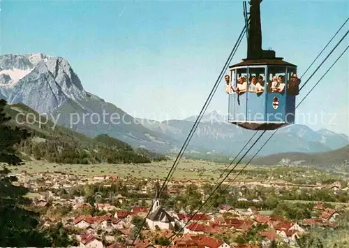 AK / Ansichtskarte Seilbahn Wankbahn Garmisch Partenkirchen Zugspitze Kat. Bahnen