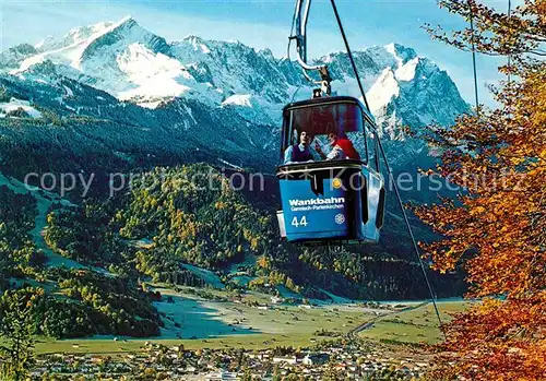 AK / Ansichtskarte Seilbahn Wankbahn Garmisch Partenkirchen  Kat. Bahnen