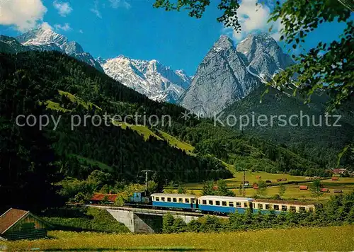 AK / Ansichtskarte Eisenbahn Zugspitz Zahnradbahn Garmisch Partenkirchen Hoellental  Kat. Eisenbahn