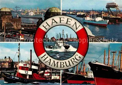 AK / Ansichtskarte Hafenanlagen Hamburg Schiffe  Kat. Schiffe