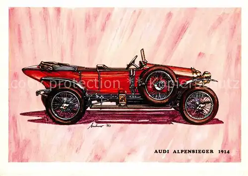 AK / Ansichtskarte Autos Audi Alpensieger Sportwagen 1914  Kat. Autos