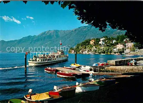 AK / Ansichtskarte Ascona TI Bootsvermietung Schiffstation  Kat. Ascona