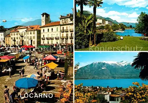 AK / Ansichtskarte Locarno Lago Maggiore Marktplatz Panorama Promenade