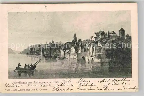 AK / Ansichtskarte ueberlingen Bodensee Kuenstlerkarte Conradi Panorama  Kat. ueberlingen