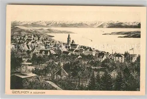 AK / Ansichtskarte ueberlingen Bodensee Muenster Alpen See Panorama Kat. ueberlingen