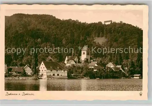 AK / Ansichtskarte Bodman Bodensee Panorama Alte Greth Fachwerk Kirche