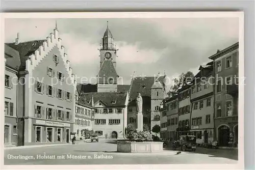 AK / Ansichtskarte ueberlingen Bodensee Rathaus Muenster Hofstatt Kat. ueberlingen