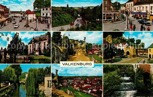 AK / Ansichtskarte Valkenburg Suedholland Ortsmotive Schloss Burgruine Partie am Fluss Wasserfall Kat. 