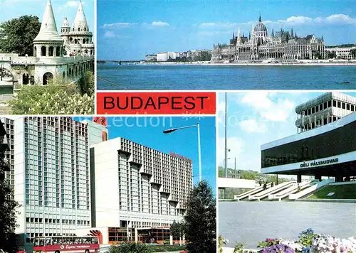 AK / Ansichtskarte Budapest Fischerbastei Hotel Deli Palyaudvar Bahnhof Stadtteil Buda Kat. Budapest