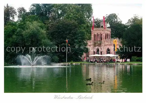 AK / Ansichtskarte Biebrich Wiesbaden Moosburg am Weiher Biebricher Schlosspark