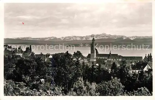 AK / Ansichtskarte ueberlingen Bodensee Panorama mit Kirche Kat. ueberlingen