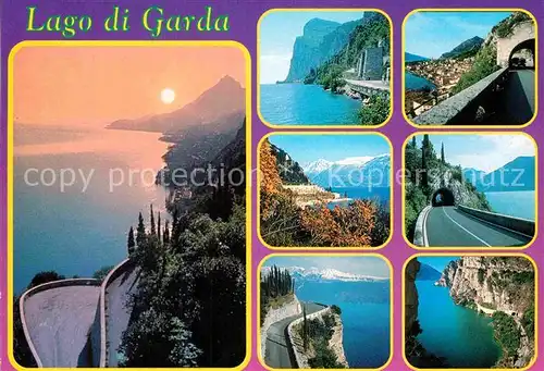 AK / Ansichtskarte Manerba Lago di Garda Sonnenuntergang Panorama Bucht Tunnel  Kat. Brescia