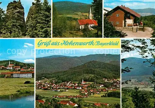 AK / Ansichtskarte Hohenwarth Koetzting Felsformation Kirche Berghuette Panorama Kat. Hohenwarth