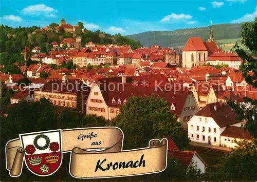 AK / Ansichtskarte Kronach Oberfranken Panorama mit Burg Kat. Kronach