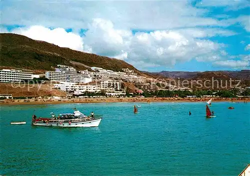 AK / Ansichtskarte Puerto Rico Gran Canaria Strand Hotels Ausflugsschiff Kat. Gran Canaria