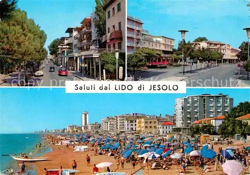 AK / Ansichtskarte Lido di Jesolo Strassenpartien Strand Kat. Italien