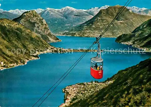 AK / Ansichtskarte Seilbahn Serpiano Luganersee San Salvatore Monte Bre  Kat. Bahnen