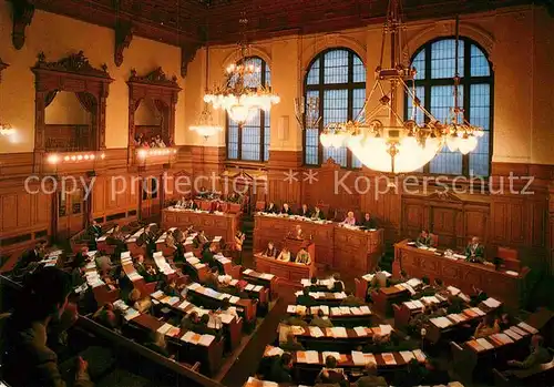 AK / Ansichtskarte Hamburg Rathaus Buergerschaft Plenarsaal  Kat. Hamburg