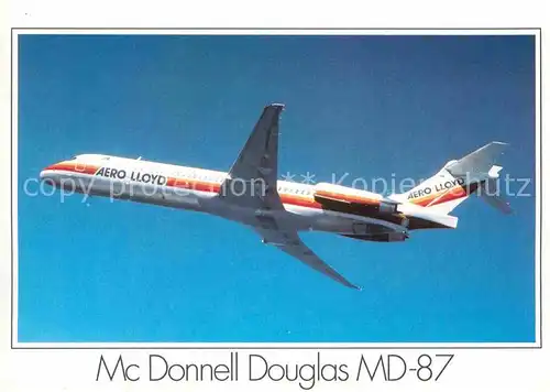 AK / Ansichtskarte Flugzeuge Zivil Aero Lloyd Mc Donnell Douglas MD 87  Kat. Airplanes Avions
