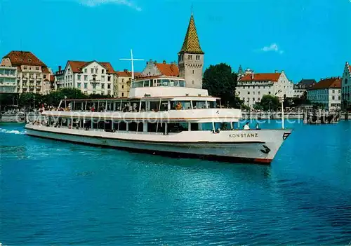 AK / Ansichtskarte Motorschiffe Konstanz Hafen Lindau Bodensee  Kat. Schiffe